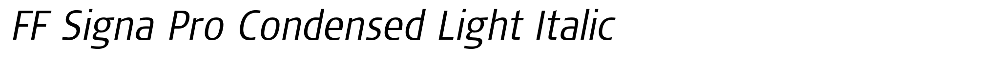 FF Signa Pro Condensed Light Italic image
